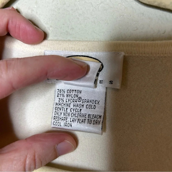 Vintage Talbots Coton Blend Floral Cardigan Medium Petite - Picture 5 of 6